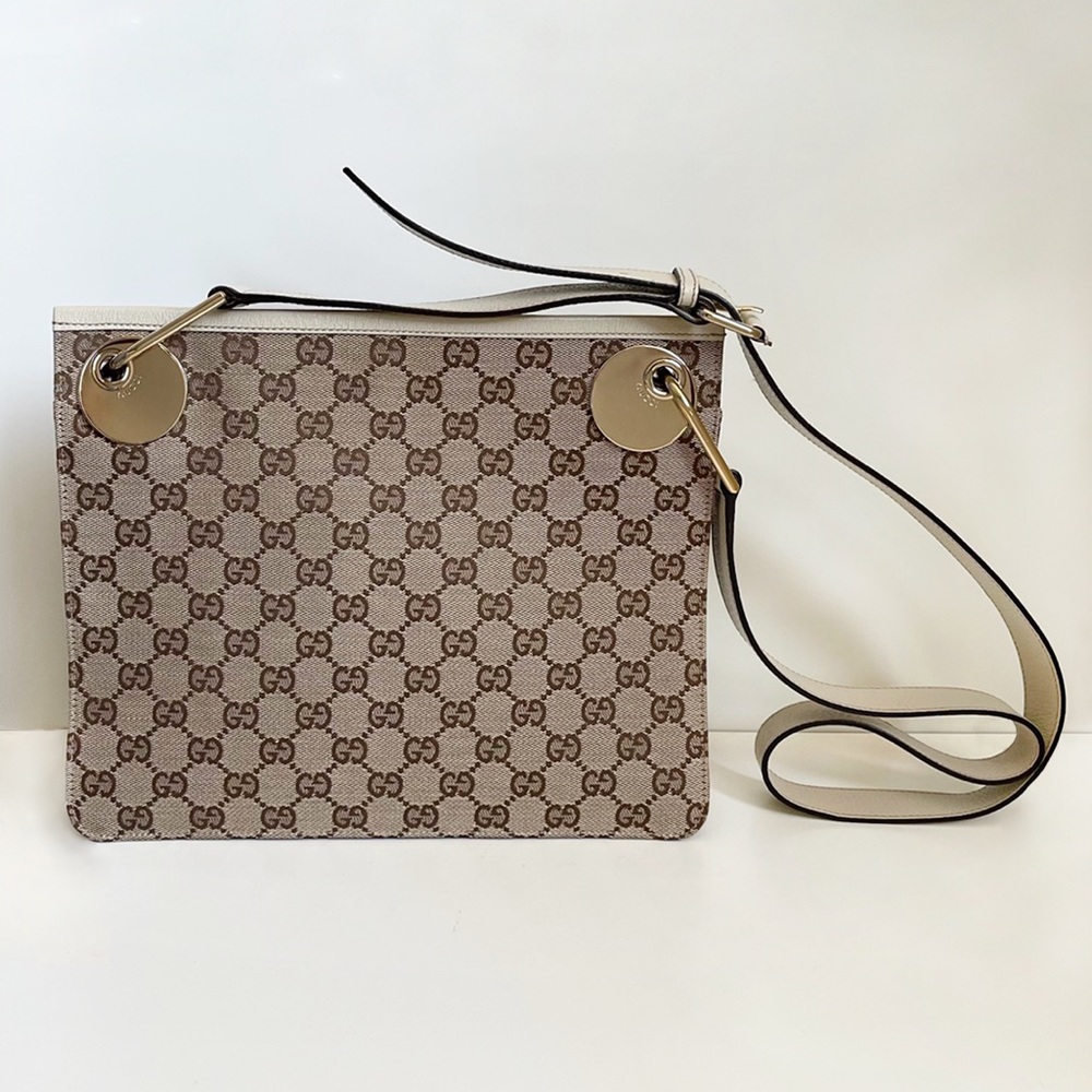 Vintage Gucci GG Logo Monogram Crossbody Bag